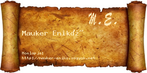 Mauker Enikő névjegykártya